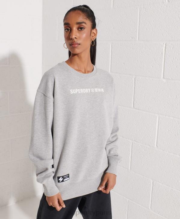 Superdry femmes sweat à capuche à logo D64Z5813 vêtements gris