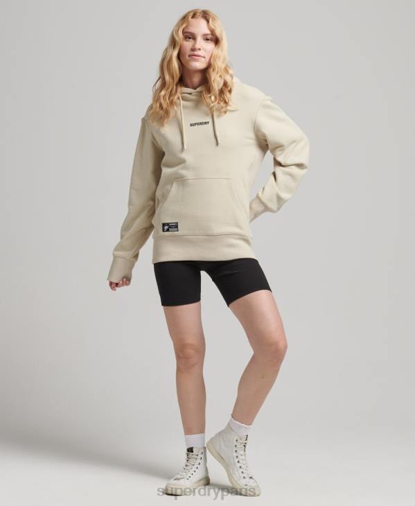 Superdry femmes sweat à capuche à logo D64Z5884 vêtements beige