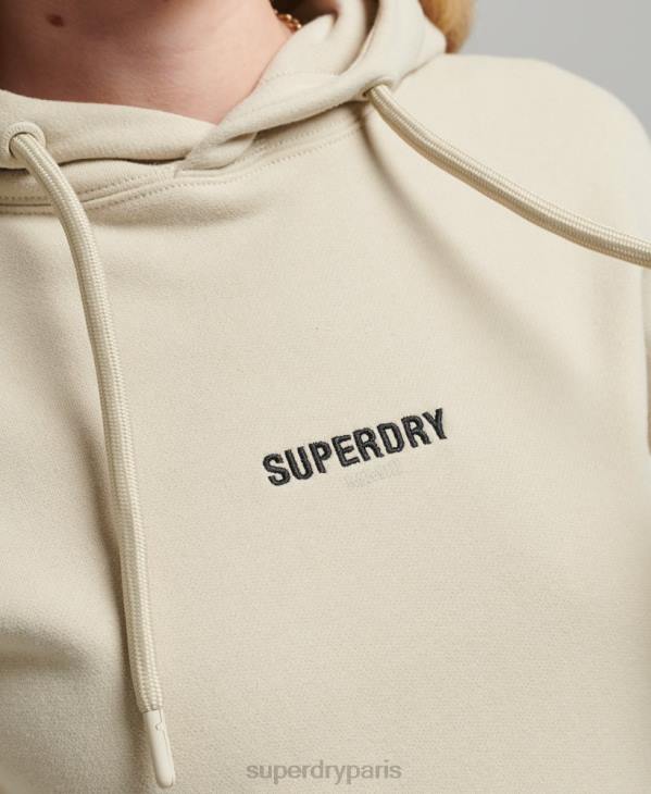 Superdry femmes sweat à capuche à logo D64Z5884 vêtements beige