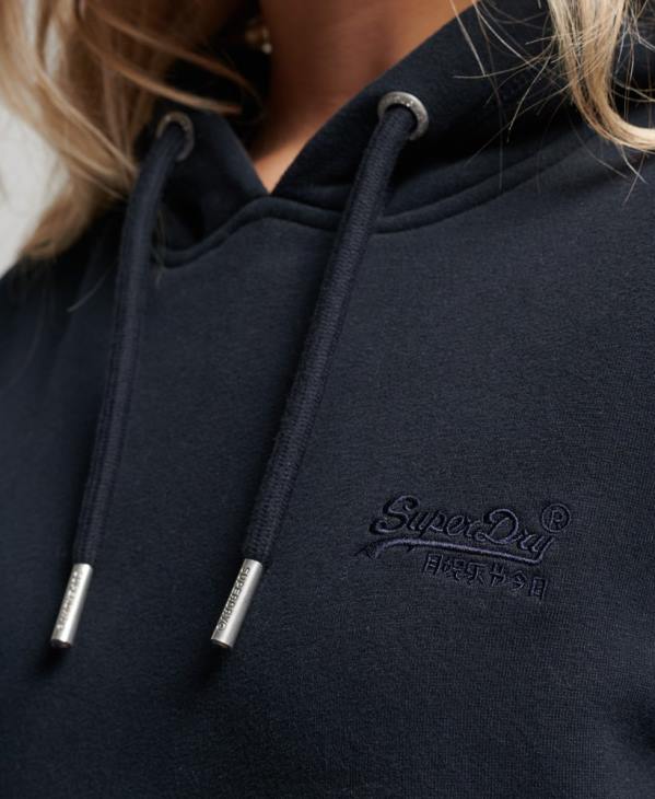 Superdry femmes sweat à capuche à logo brodé D64Z2283 vêtements marine