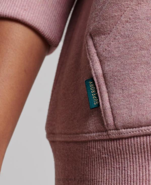 Superdry femmes sweat à capuche à logo brodé D64Z3391 vêtements rose