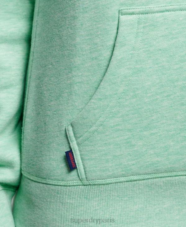 Superdry femmes sweat à capuche à logo brodé D64Z3413 vêtements vert