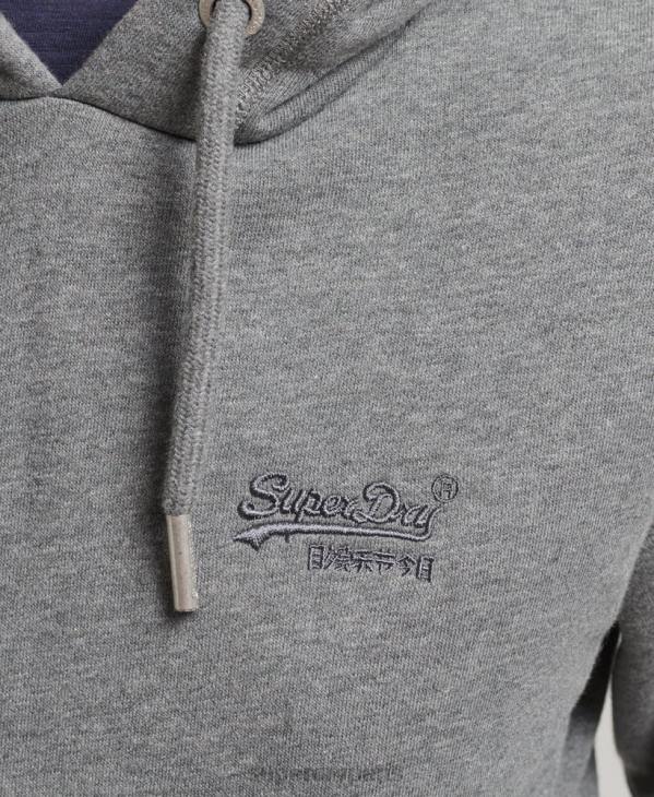 Superdry femmes sweat à capuche à logo essentiel en coton biologique D64Z6108 vêtements gris