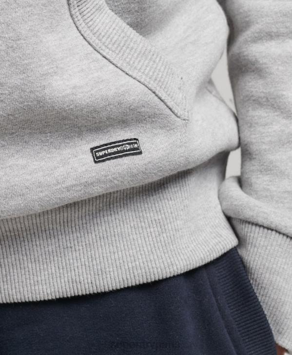 Superdry femmes sweat à capuche à logo graphique arc-en-ciel D64Z5892 vêtements gris