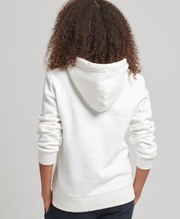 Superdry femmes sweat à capuche à logo graphique arc-en-ciel D64Z6030 vêtements blanc