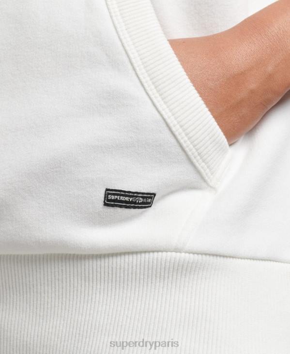 Superdry femmes sweat à capuche à logo graphique arc-en-ciel D64Z6030 vêtements blanc