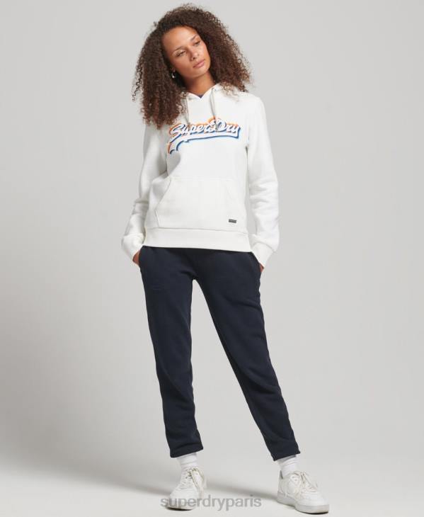 Superdry femmes sweat à capuche à logo graphique arc-en-ciel D64Z6030 vêtements blanc