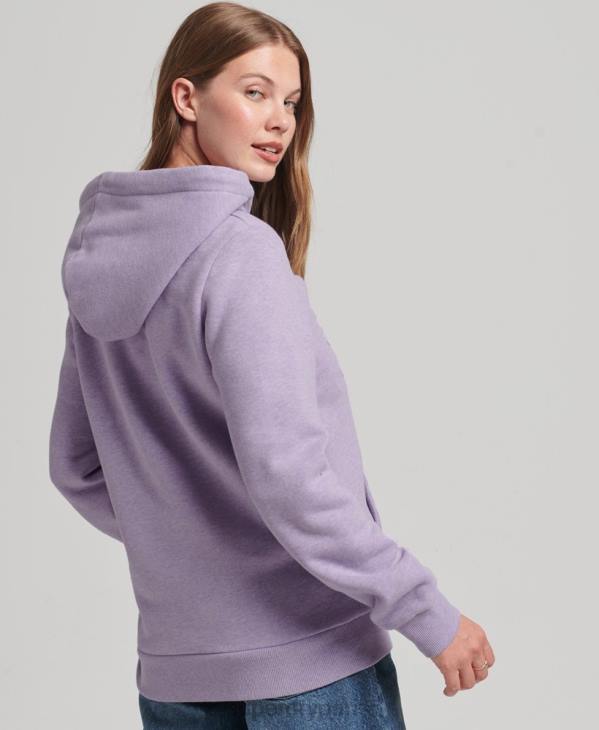 Superdry femmes sweat à capuche à logo graphique embossé D64Z5777 vêtements violet
