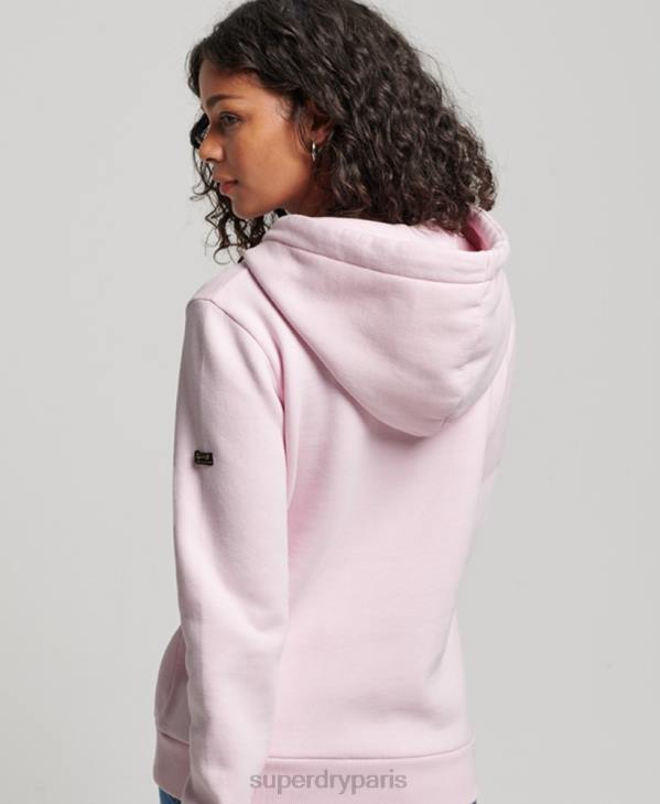 Superdry femmes sweat à capuche à logo vintage D64Z2219 vêtements rose