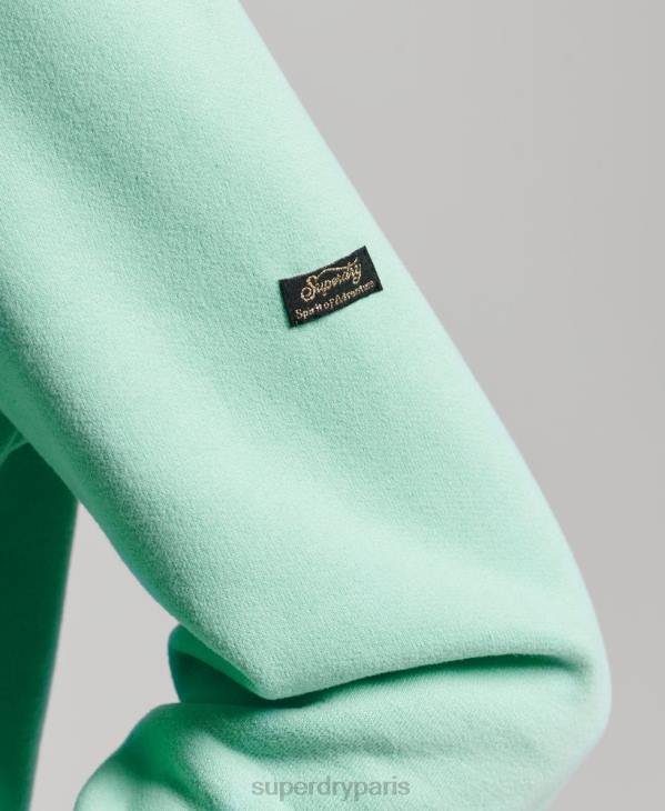 Superdry femmes sweat à capuche à logo vintage D64Z2294 vêtements vert