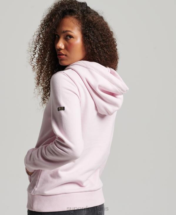 Superdry femmes sweat à capuche à logo vintage D64Z3292 vêtements rose