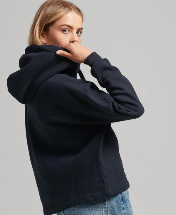 Superdry femmes sweat à capuche à logo vintage D64Z5864 vêtements marine