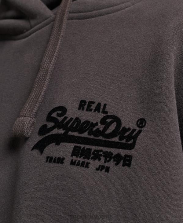 Superdry femmes sweat à capuche à logo vintage D64Z6067 vêtements brun