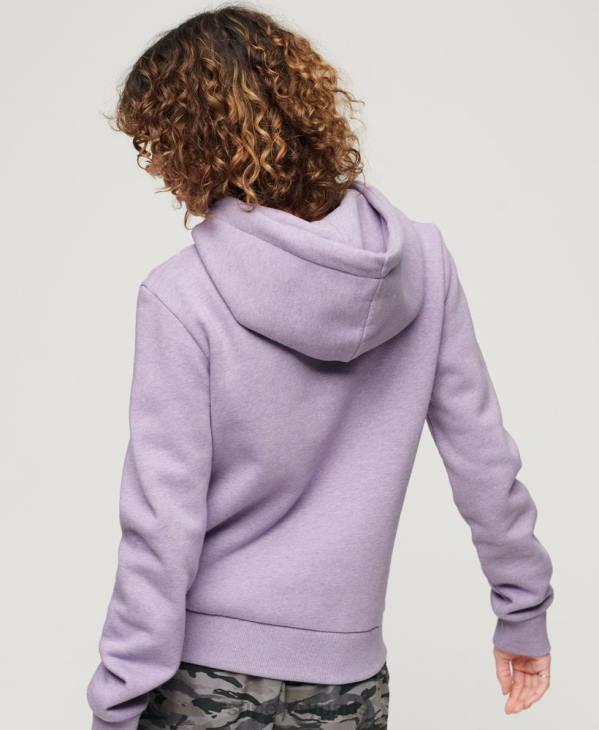 Superdry femmes sweat à capuche à logo vintage fluo D64Z3282 vêtements violet