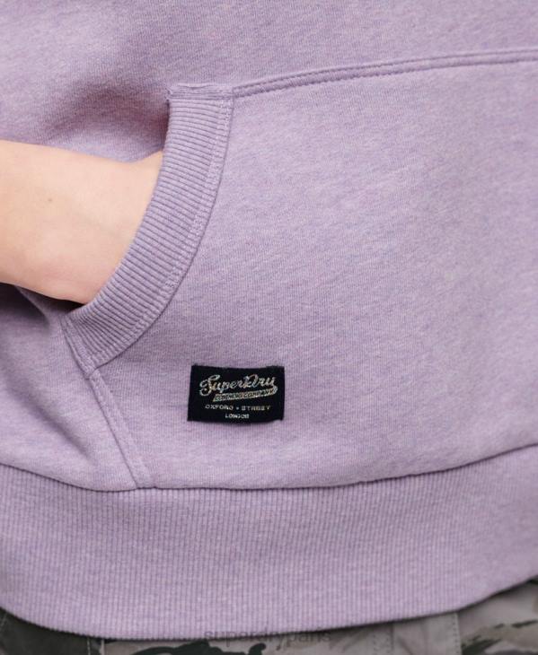 Superdry femmes sweat à capuche à logo vintage fluo D64Z3282 vêtements violet