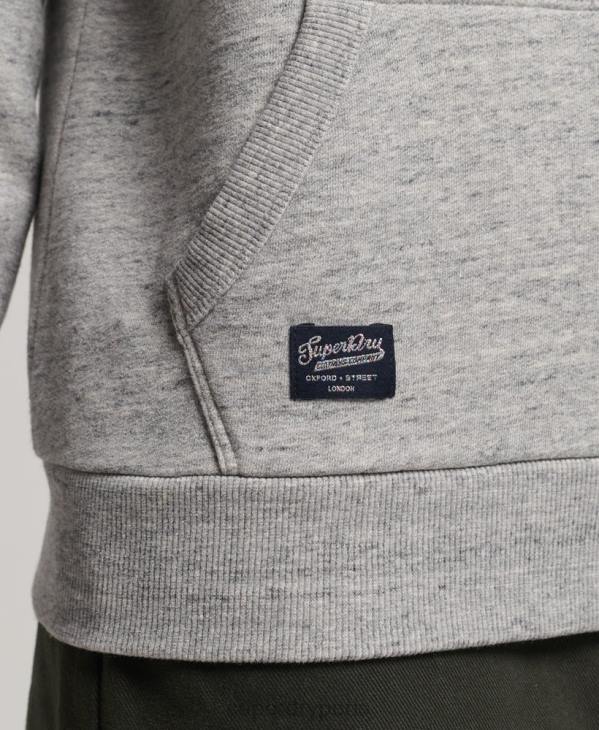 Superdry femmes sweat à capuche à logo vintage fluo D64Z3417 vêtements gris