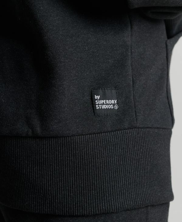 Superdry femmes sweat à capuche mi-long recyclé D64Z5973 vêtements noir