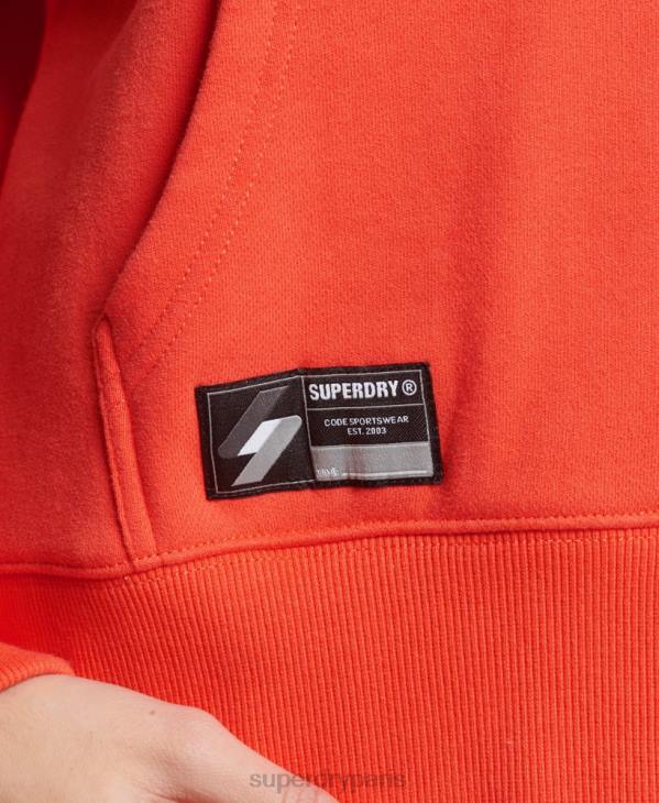 Superdry femmes sweat à capuche à micro logo D64Z5903 vêtements corail