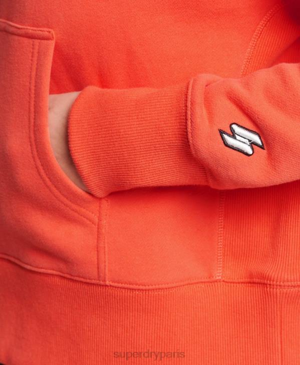 Superdry femmes sweat à capuche à micro logo D64Z5903 vêtements corail