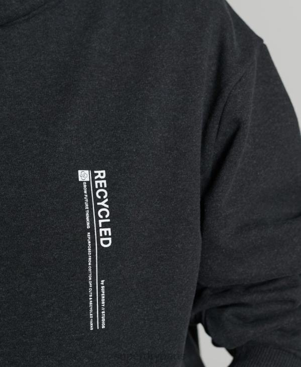 Superdry femmes sweat à capuche micro recyclé D64Z5974 vêtements noir