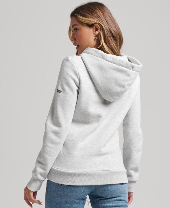 Superdry femmes sweat à capuche nostalgie vintage cooper D64Z5770 vêtements gris clair