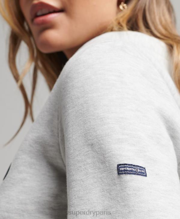 Superdry femmes sweat à capuche nostalgie vintage cooper D64Z5770 vêtements gris clair
