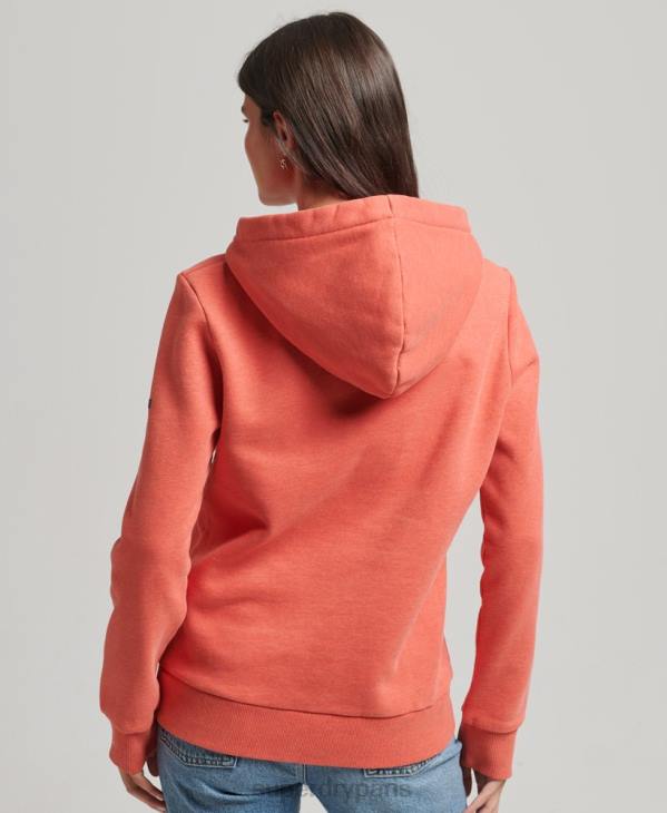 Superdry femmes sweat à capuche nostalgie vintage cooper D64Z6116 vêtements orange