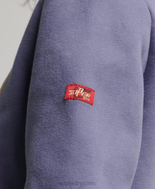 Superdry femmes sweat à capuche original à logo vintage D64Z3322 vêtements violet