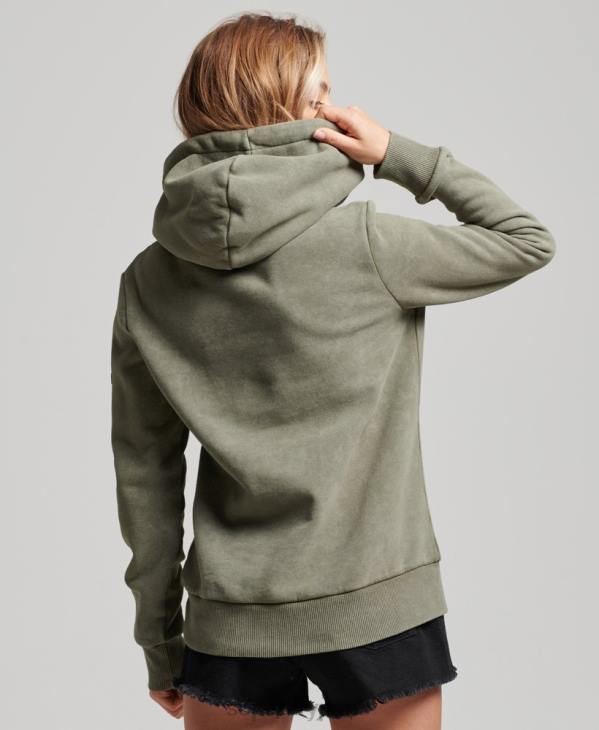 Superdry femmes sweat à capuche orné D64Z3284 vêtements vert