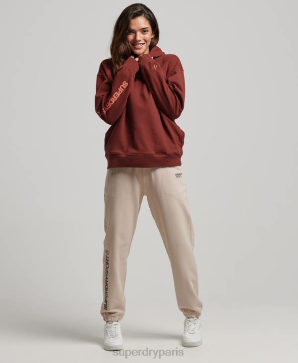 Superdry femmes sweat à capuche oversize D64Z3392 vêtements brun