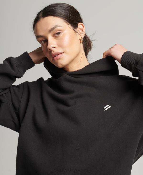 Superdry femmes sweat à capuche oversize D64Z5988 vêtements noir