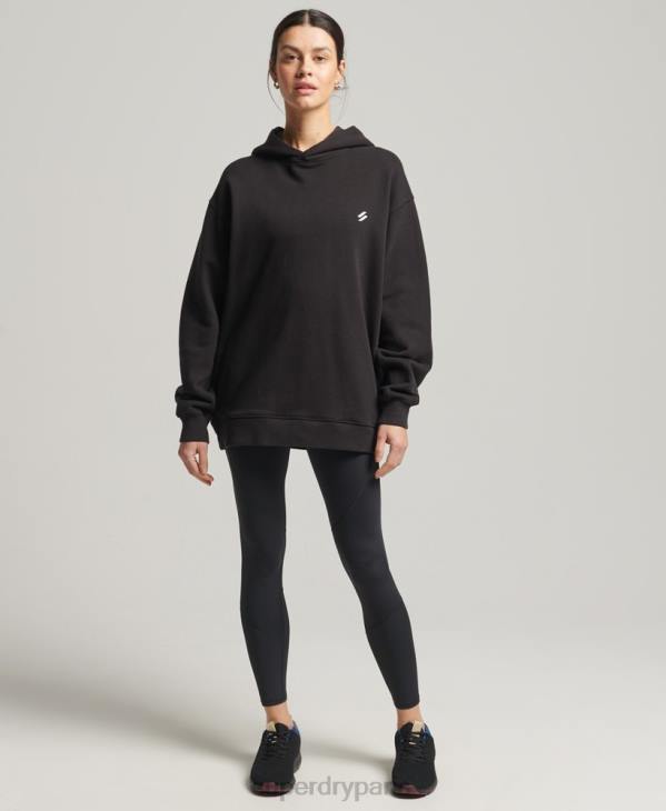 Superdry femmes sweat à capuche oversize D64Z5988 vêtements noir