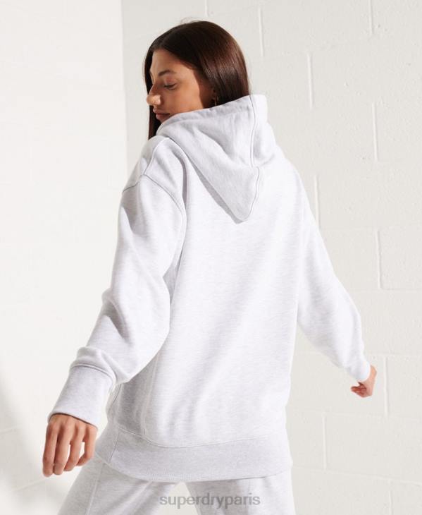 Superdry femmes sweat à capuche oversize appliqué D64Z3449 vêtements gris clair