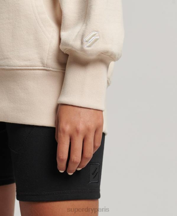 Superdry femmes sweat à capuche oversize avec logo code s D64Z5911 vêtements crème