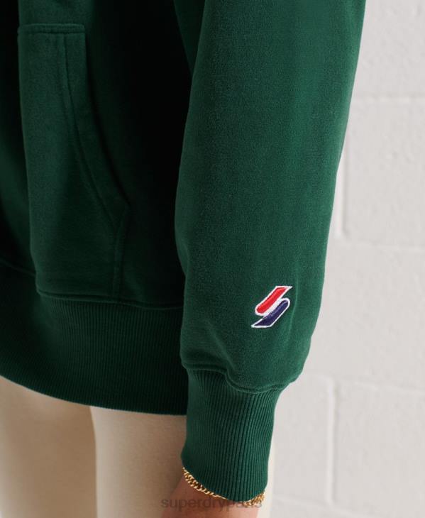 Superdry femmes sweat à capuche oversize city college D64Z5993 vêtements vert