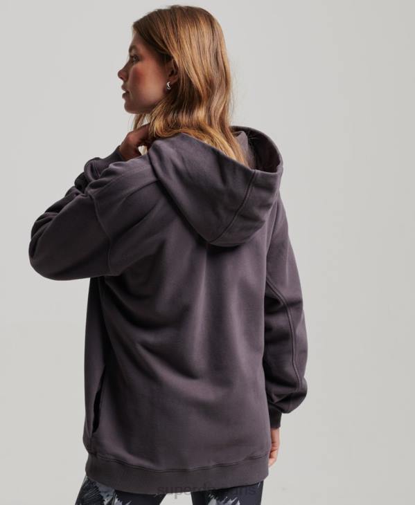 Superdry femmes sweat à capuche oversize en coton biologique D64Z6032 vêtements violet