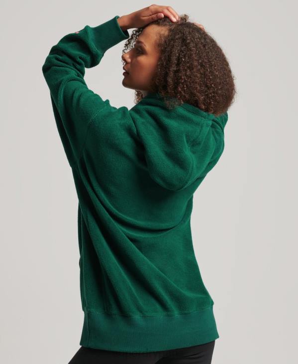 Superdry femmes sweat à capuche oversize en molleton graphique D64Z5919 vêtements vert