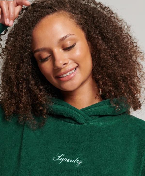 Superdry femmes sweat à capuche oversize en molleton graphique D64Z5919 vêtements vert