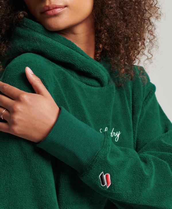 Superdry femmes sweat à capuche oversize en molleton graphique D64Z5919 vêtements vert