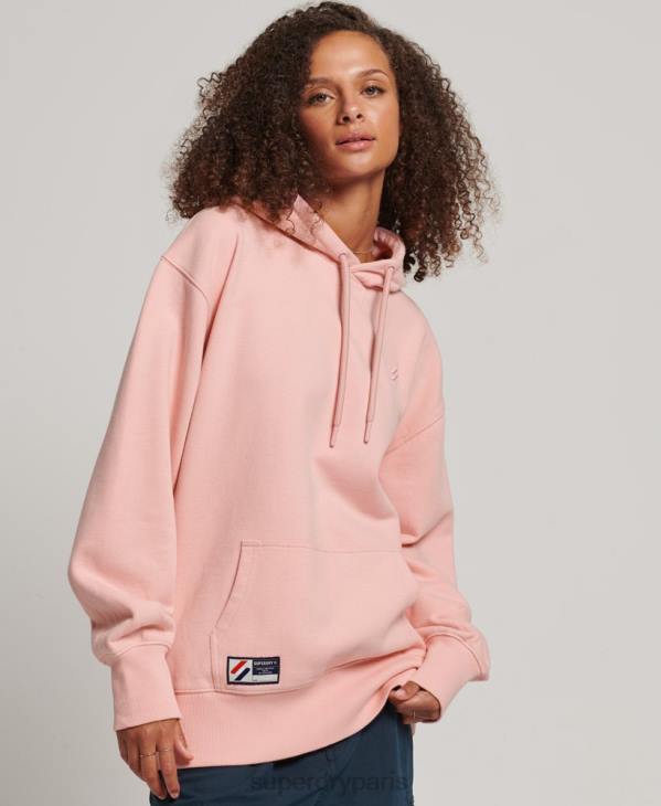 Superdry femmes sweat à capuche oversize essentiel en coton biologique D64Z3380 vêtements rose