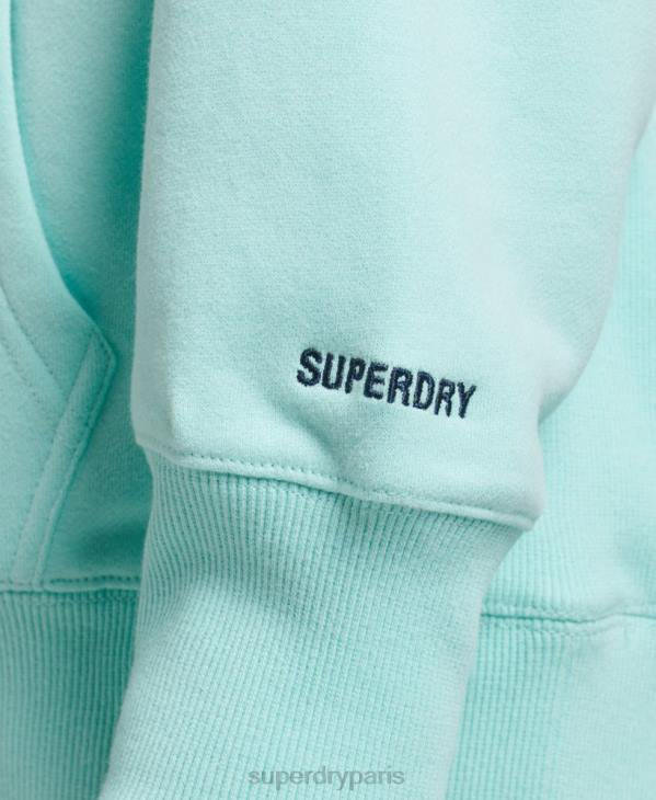 Superdry femmes sweat à capuche oversize à logo appliqué D64Z3434 vêtements bleu