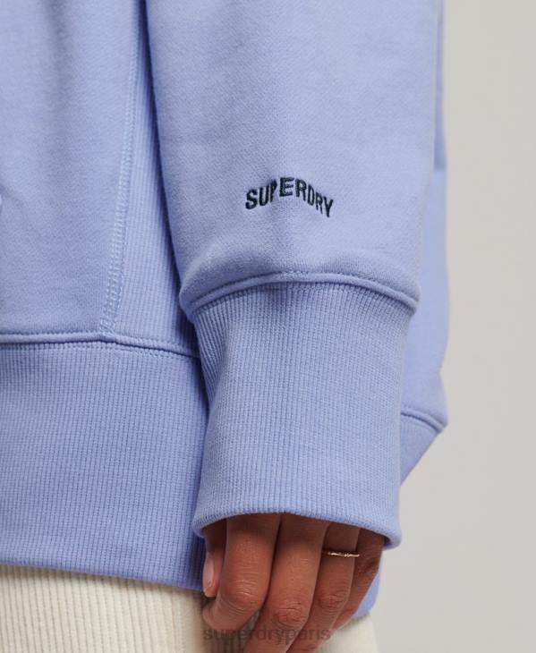 Superdry femmes sweat à capuche oversize à logo appliqué D64Z3442 vêtements violet