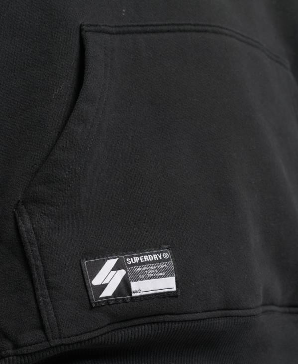 Superdry femmes sweat à capuche oversize à logo en demi-teinte D64Z5791 vêtements noir