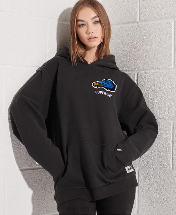 Superdry femmes sweat à capuche oversize modern franchise D64Z3453 vêtements noir