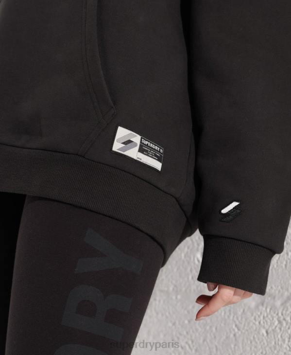 Superdry femmes sweat à capuche oversize modern franchise D64Z3453 vêtements noir