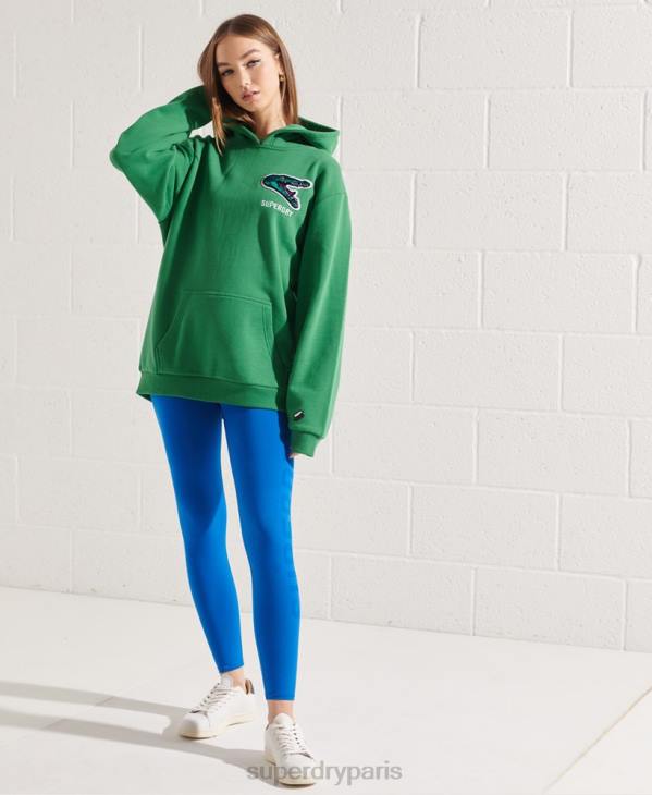 Superdry femmes sweat à capuche oversize modern franchise D64Z6052 vêtements vert