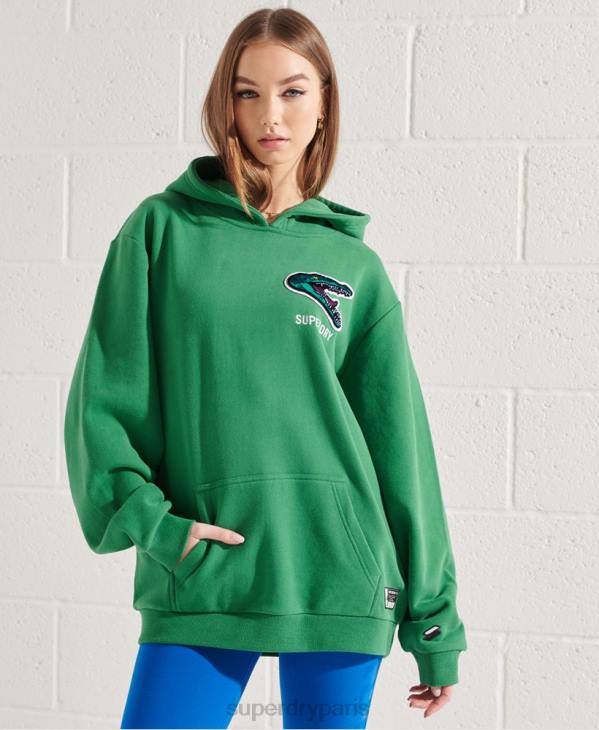 Superdry femmes sweat à capuche oversize modern franchise D64Z6052 vêtements vert