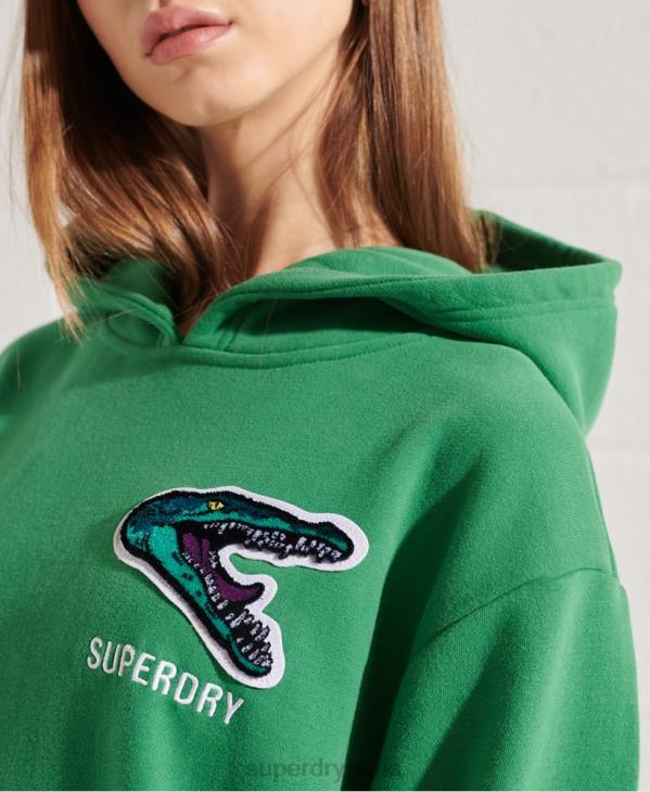 Superdry femmes sweat à capuche oversize modern franchise D64Z6052 vêtements vert