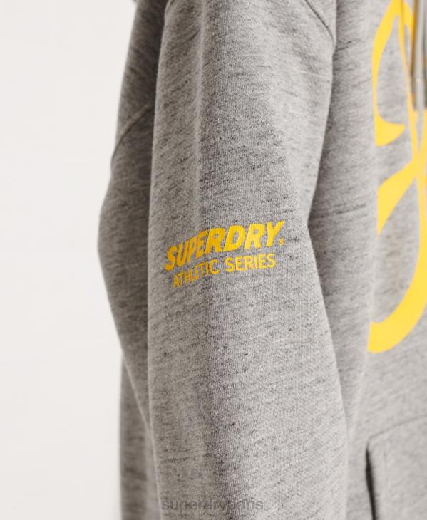 Superdry femmes sweat à capuche oversize rayé D64Z5976 vêtements gris clair
