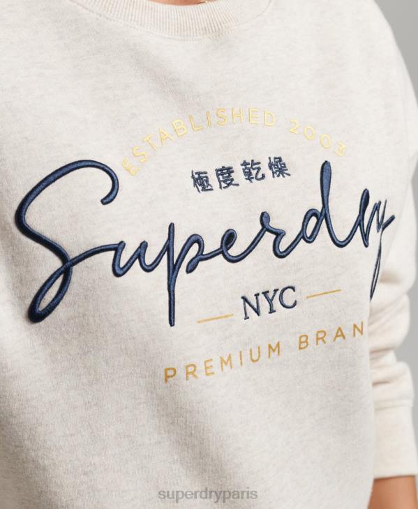 Superdry femmes sweat à capuche établi D64Z3499 vêtements beige